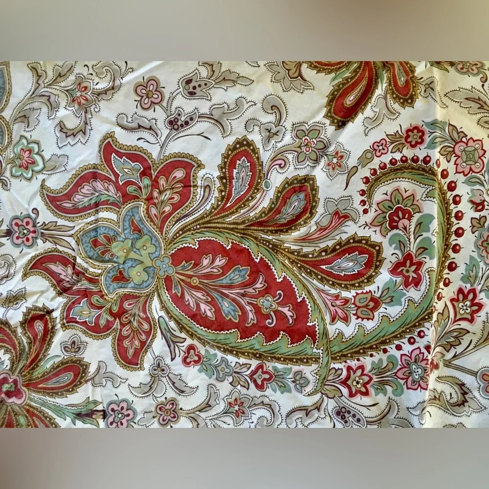 Pottery Barn Charlie Paisley Organic Percale queen/full Duvet Cover